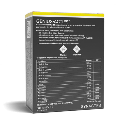 ARAGAN Synactifs Genius Actifs 28 comprimés Boost mémoire & concentration