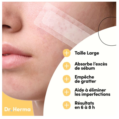 Dr Herma Patch Anti-Boutons 10 unités Peau saine et éclatante
