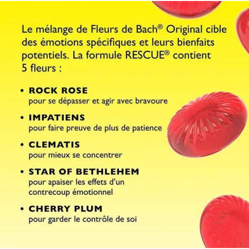 FLEURS DE BACH Rescue Pastilles Kids 50g Sérénité Stress Enfants