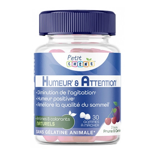 Les 3 Chênes Petit Chêne Humeur & Attention 30 Gommes pour concentration