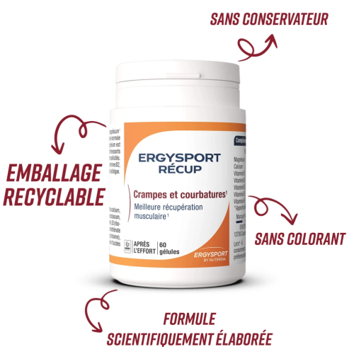 Nutergia Ergysport Récup 60 gélules récupération musculaire efficace