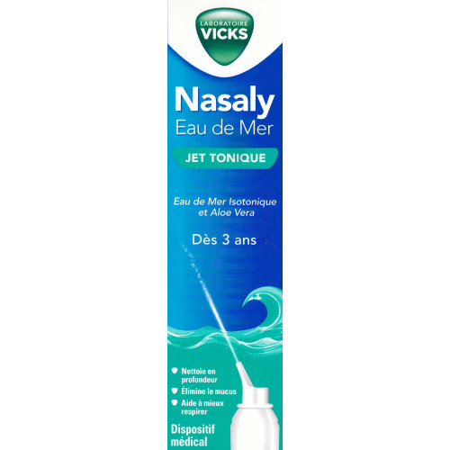 Vicks Nasaly Eau de Mer 120 ml Nettoyage Nasal Naturel Enfants & Adultes
