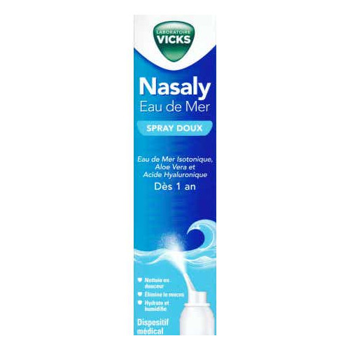Vicks Nasaly Eau de Mer 120 ml Spray Doux Hydratation Nasale Pharma360