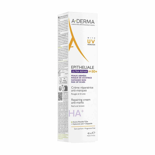 ADERMA Epitheliale A.H+ Crème SPF50+ 40ml Répare et Protège Peau