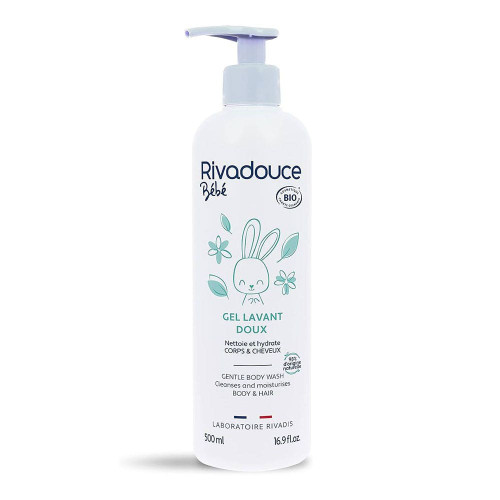 Rivadouce Bébé Gel Doux Lavant Bio 500 ml Peau Sensible Parfum Agréable