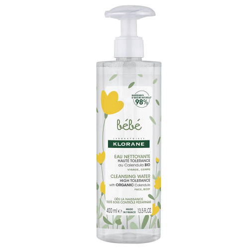 Klorane Bébé Eau Nettoyante 400 ml Peau Douce et Apaisée Pharma360