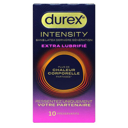 Durex Intensity 10 préservatifs nitrile extra-lubrifiés plaisir intense