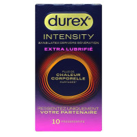 Durex Intensity 10 préservatifs nitrile extra-lubrifiés plaisir intense