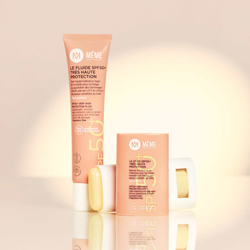 SPF50+ MÊME : Protection solaire haute tolérance, invisible