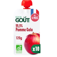 Purée Bio Pomme Gala GOOD GOUT 120g pour Bébé dès 4 Mois