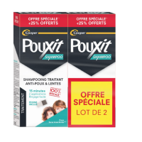 Pouxit Shampooing Traitant Anti-Poux Et Lentes - 2 x 200 ml