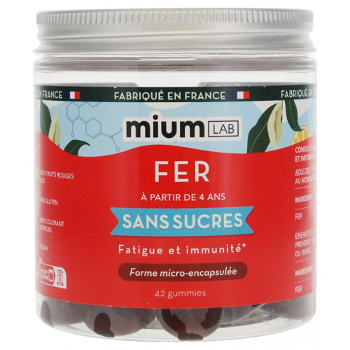 Fer Gummies sans sucres 42 gummies
