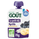 Gourde petit déjeuner bébé myrtille bio dès 6 mois 70 g
