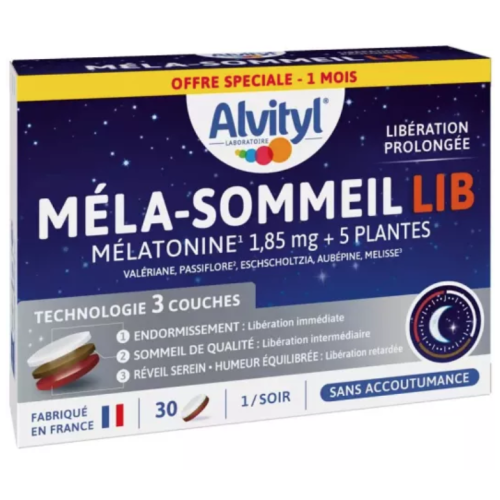 Alvityl Méla-Sommeil LIB 30 comprimés - Améliorez votre sommeil naturellement