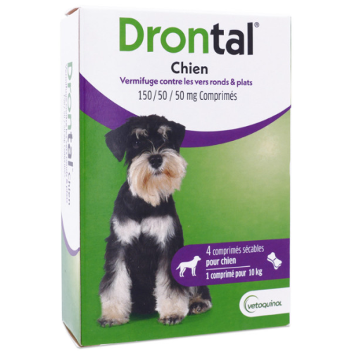 Drontal Chien Vermifuge 4 Comprimés Protection Parasites - Pharma360