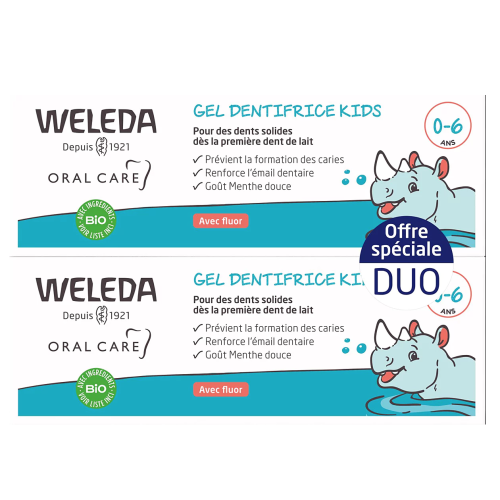 Weleda Gel Dentifrice Enfant 0-6 ans 2x50 ml Dents Saines Pharma360