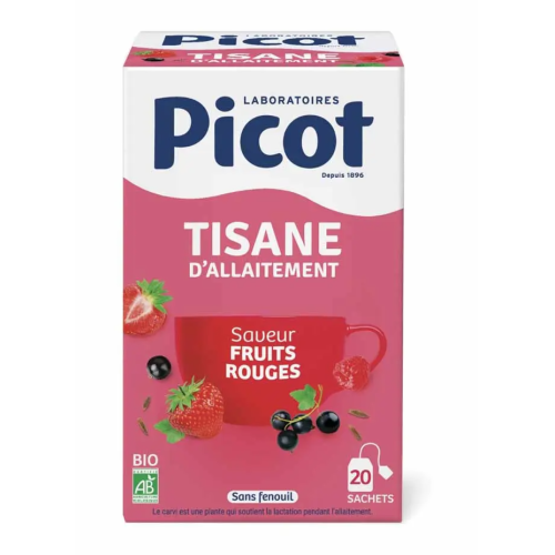 Picot Tisane Allaitement 20 sachets Fruits Rouges Production Lait