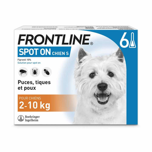 Frontline Spot-On Chien 2-10Kg 4 Pipettes - Protection Puces Tiques