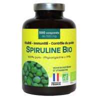 PharmUp Spiruline Bio 500 Comprimés: Boost Immunité et Vitalité