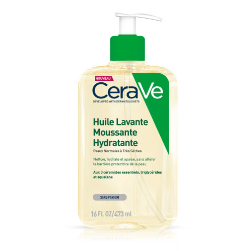 CeraVe Huile Lavante 473ml - Nettoie et Hydrate Peau Normale