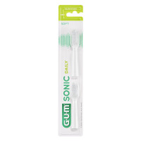 GUM Sonic Daily 2 Brossettes Douces 4110 Nettoyage Profond