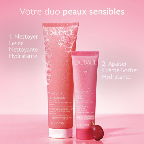 Caudalie VinoHydra Gelée Nettoyante 150 ml Hydratation Peaux Sensibles