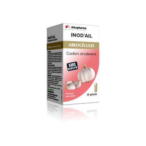 Arkogélules Inod'ail 45 gélules - Confort circulatoire sans odeur Arkogélules Inod'ail 45 gélules - Confort circulatoire sans odeur