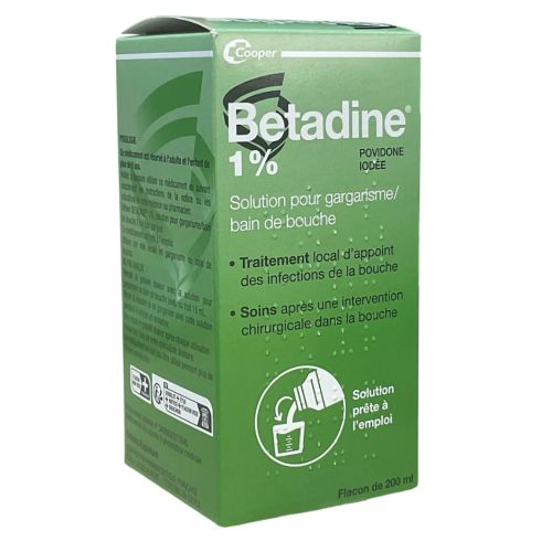 Betadine 1% Solution Pour Bain De Bouche 200 ml