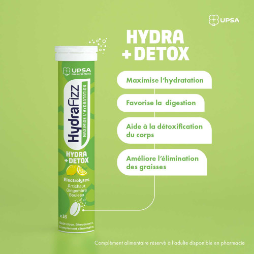 UPSA HydraFizz 16 comprimés Effervescents Hydratation Optimale