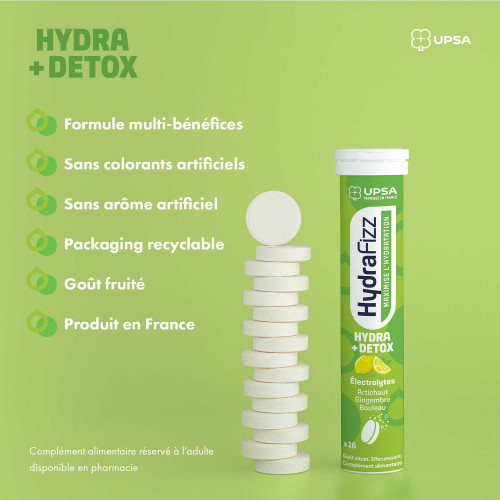 UPSA HydraFizz 16 comprimés Effervescents Hydratation Optimale