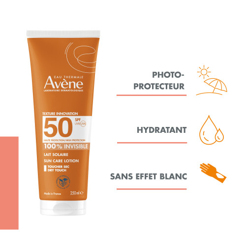 Avène Lait Solaire SPF50+ 250 ml Protection Peaux Sensibles Pharma360
