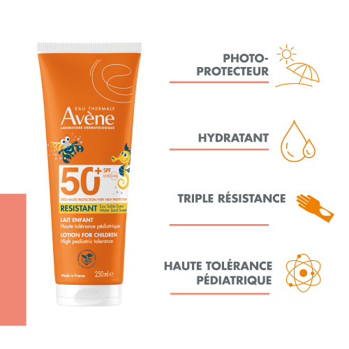 Avène Solaire Lait Enfant SPF50+ 250ml Protection Sensible Enfants