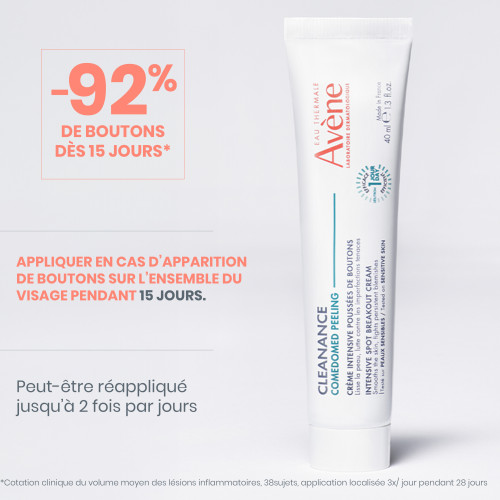CLEANANCE COMEDOMED PEELING Crème Intensive Poussées de Boutons Visage, Peaux à Tendance Acnéique 40 ml