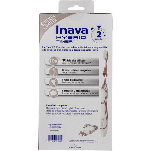Inava Power Brosse à Dents Électrique Rose Vibrations Sonores Pharma360