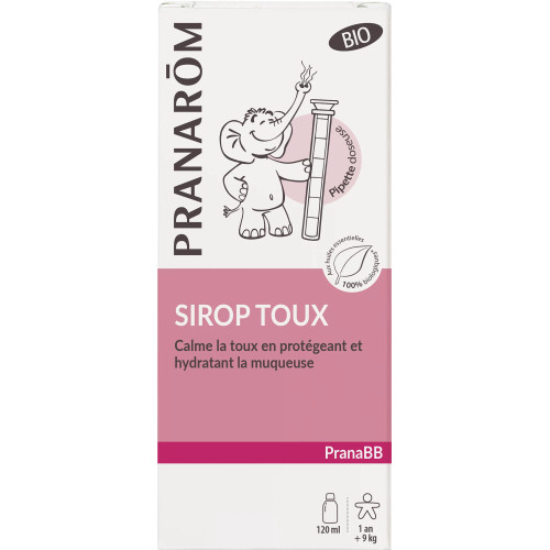 Pranarom PranaBB Sirop Toux Bio 120ml - Soulage et Hydrate