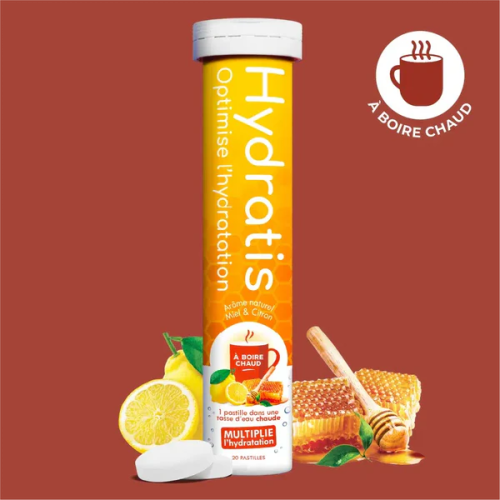 Hydratis Hydratation Miel Citron 20 pastilles Effervescentes Bien-être