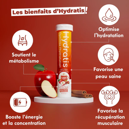 Hydratis Hydratation Miel Citron 20 pastilles Effervescentes Bien-être
