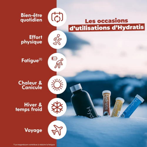 Hydratis Hydratation Miel Citron 20 pastilles Effervescentes Bien-être