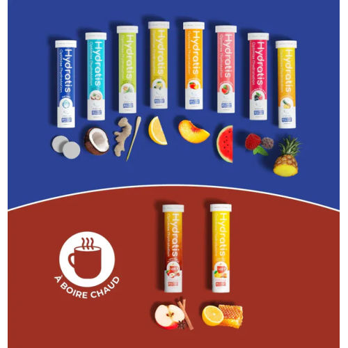 Hydratis Hydratation Miel Citron 20 pastilles Effervescentes Bien-être