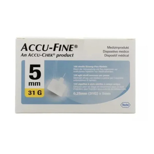 Accu-Chek Accu-Fine Aiguilles 100x Confort et Sécurité Injections