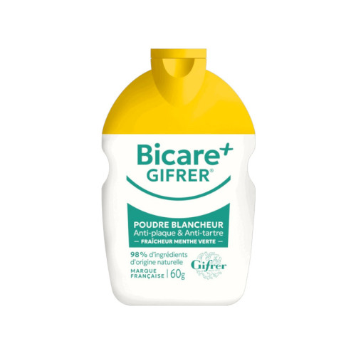 GIFRER Bicare Plus Poudre Blancheur 60g Dents Blanches et Saines