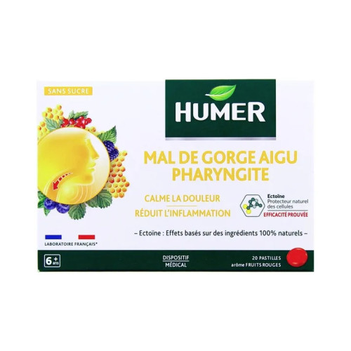 URGO Humer Pastilles 20 - Soulage Mal de Gorge Aigu