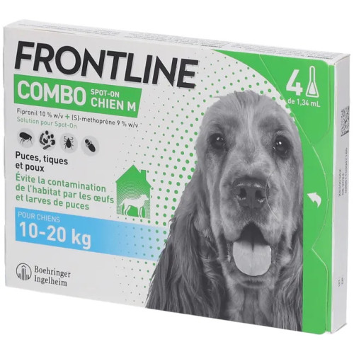 FRONTLINE COMBO Chien 10-20 Kg 6 Pipettes - Anti-Puces et Tiques