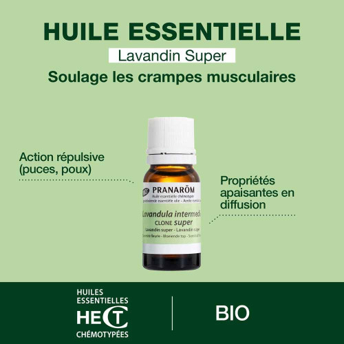 PRANAROM Huile Essentielle Lavandin Super Bio 10ml - Cicatrisante