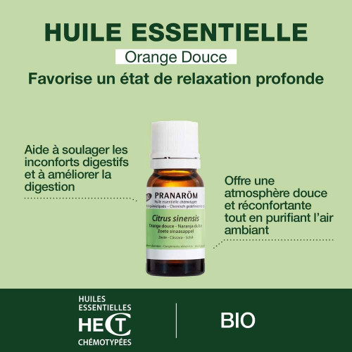 PRANAROM Orange Douce Bio 10ml - Calme et Digestion Parapharmacie