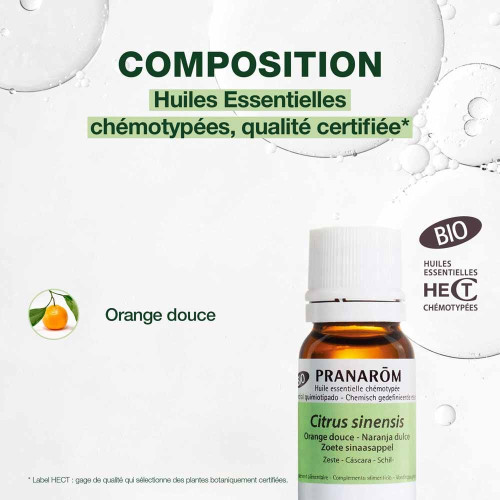 PRANAROM Orange Douce Bio 10ml - Calme et Digestion Parapharmacie