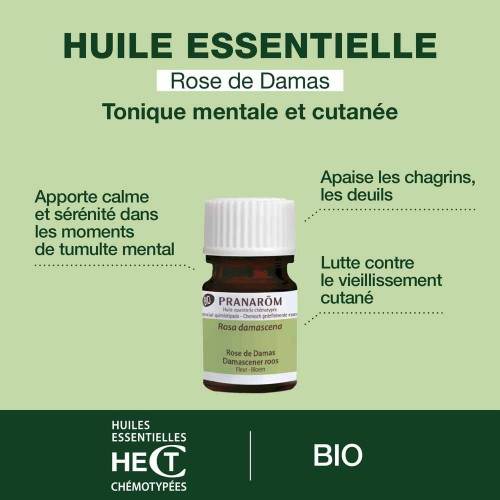 Huile Essentielle Rose de Damas (Rosa damascena) Bio 2 ml