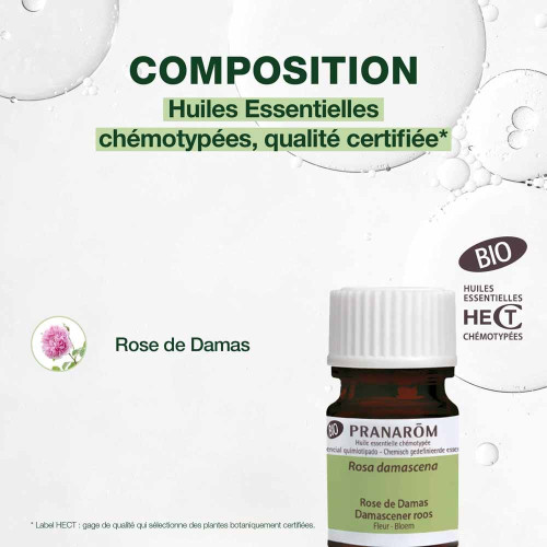 Huile Essentielle Rose de Damas (Rosa damascena) Bio 2 ml