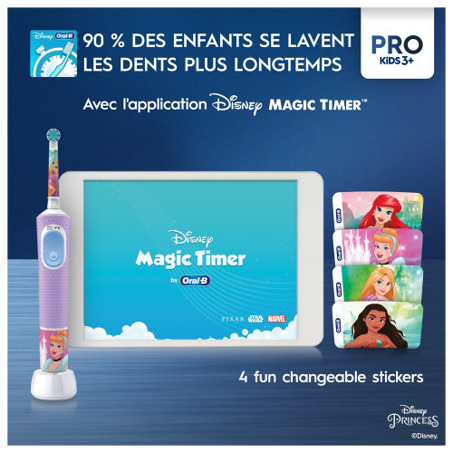 Vitality Pro Kids 3+ Princess Brosse à dents électrique Enfants
