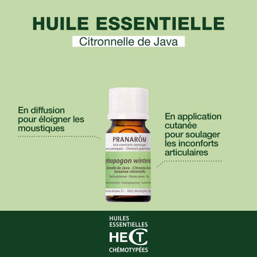 Huile Essentielle Citronnelle de Java (Cymbopogon winterianus) 10 ml